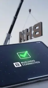 A GSSC project manager uploading compliance documents to Building Connected for a Jacksonville sign vendor contract.