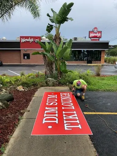 Illuminated sign face installation by General Sign Service Corporation.